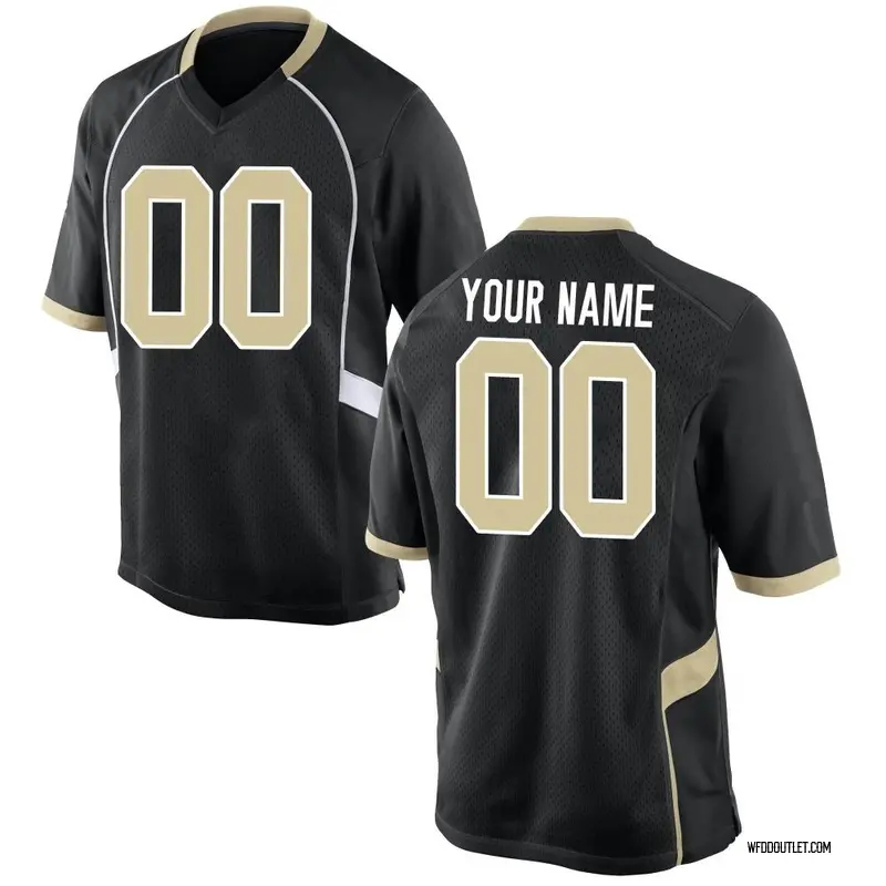 Custom Wake Forest Demon Deacons Jersey Name and Number Home College Football Black Replica